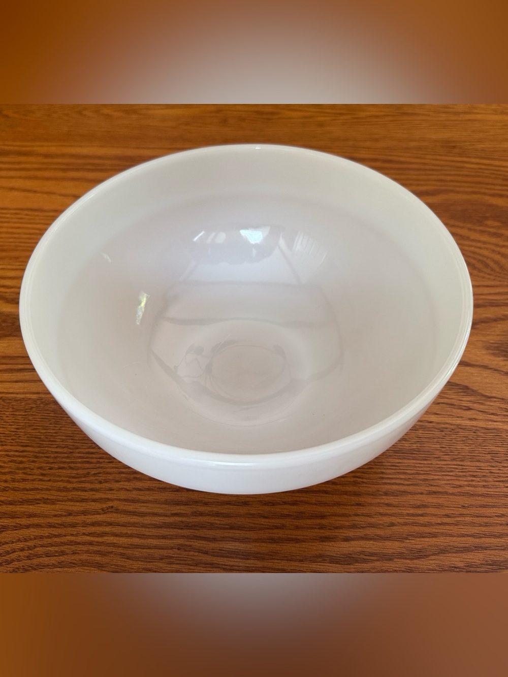 Anchor Hocking White Glass Mixing Bowl Fire King 8.75 Inches